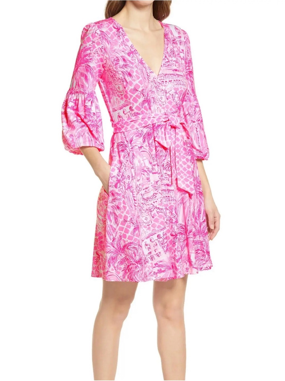 Lilly Pulitzer Chace Print Faux Wrap Dress
Resort
Palm Beach Paradise
Vacation
M - Picture 2 of 13